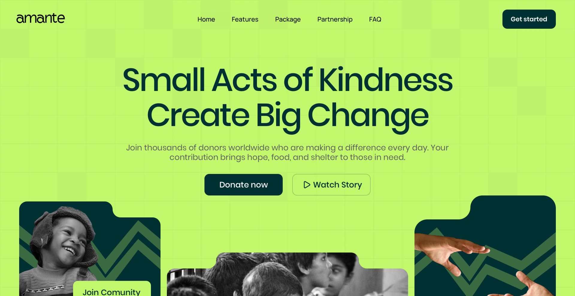Amante — Non-Profit Foundation Design Concept