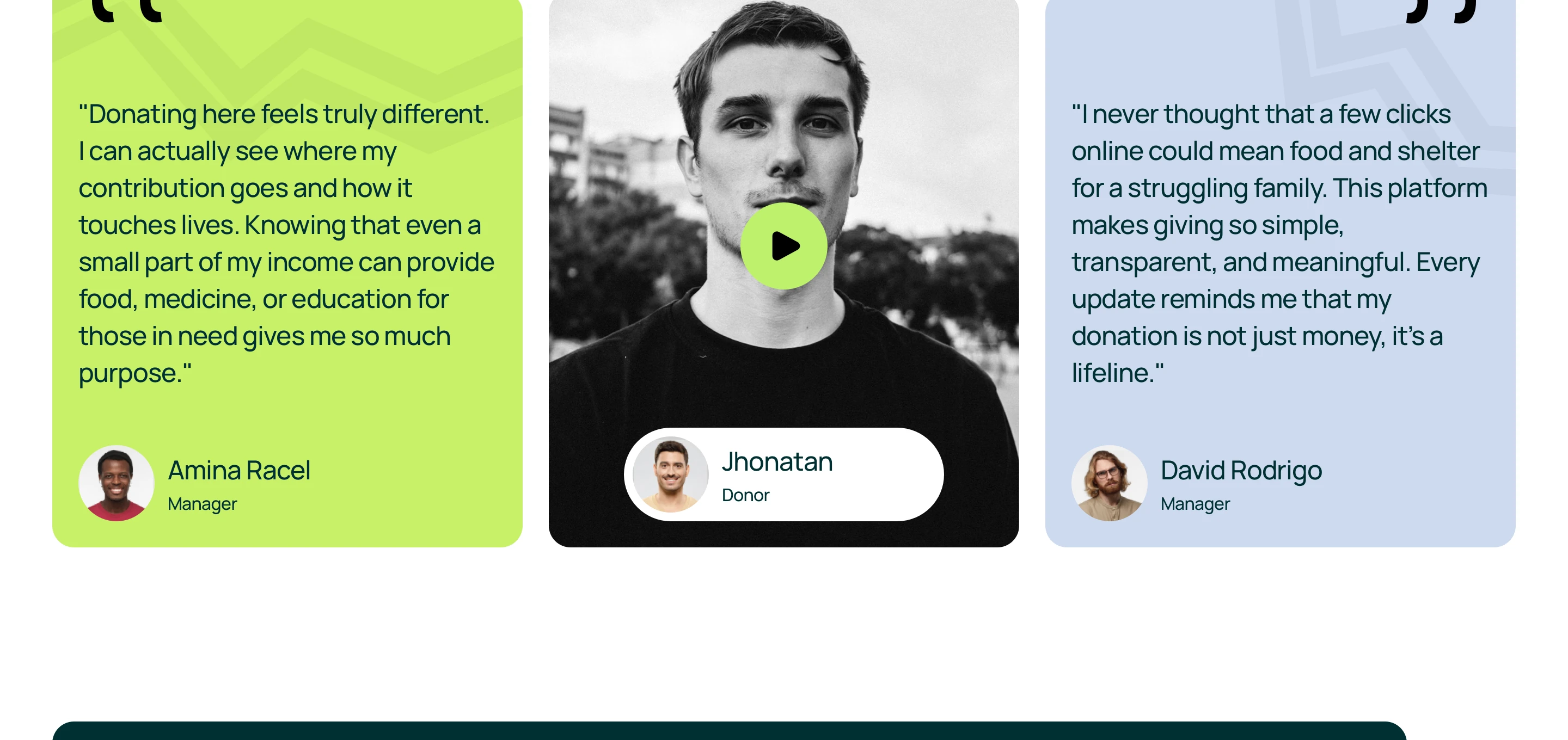 Community Voice & Donor Stories